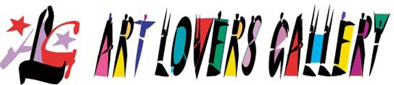 Logo 'Art Lovers Gallery': playful multicolor jagged lettering spelling 'Art Lovers Gallery' with a small red star accent.