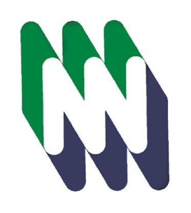 Logo 'Misrachi Bank Proposition': three overlapping green and navy zigzag chevrons forming an abstract letter M.